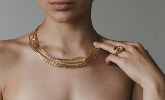 Entwine - loop wire collar necklace