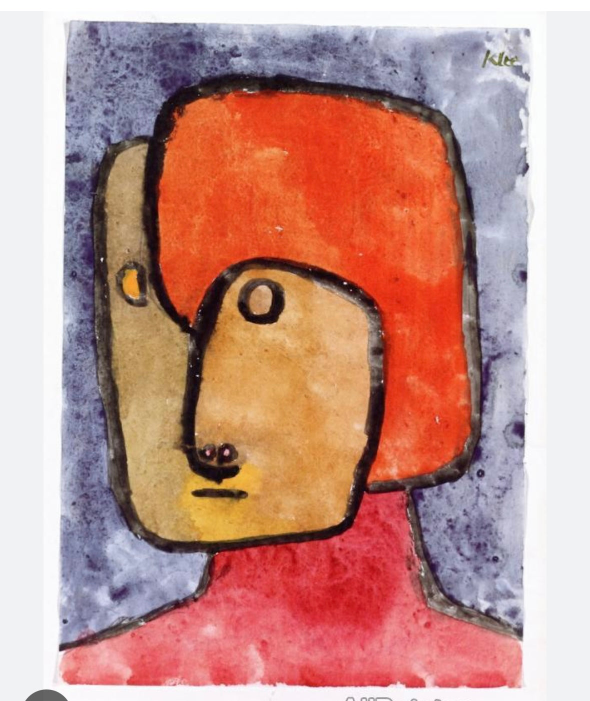 Klee Pin – Abstract Portrait Brooch