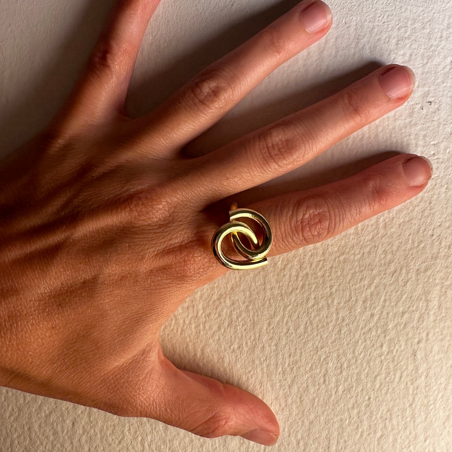 Meet Me in the Middle – Sculptural Brass Ring