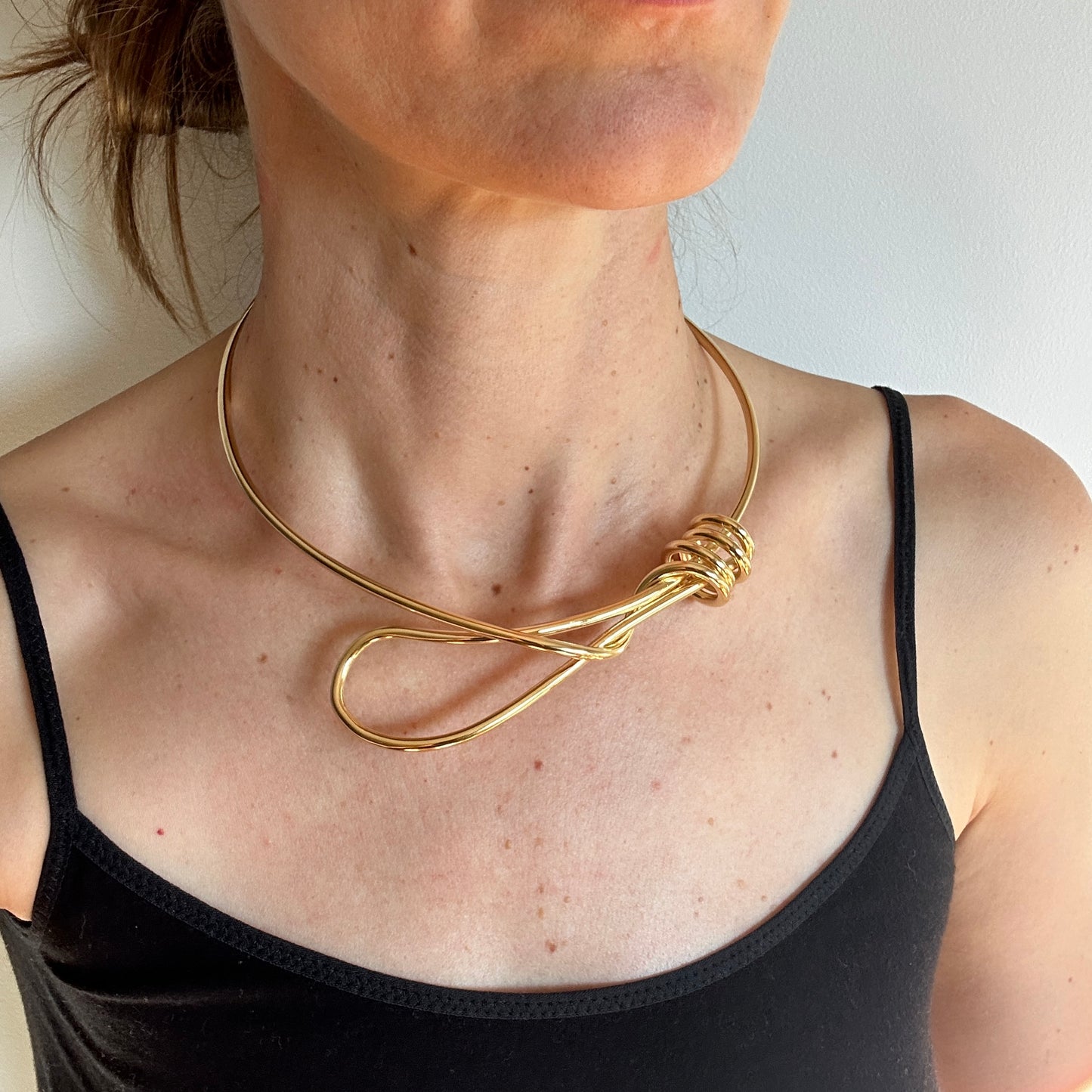 Lasso Necklace © – Asymmetrical Coiled Wire Design