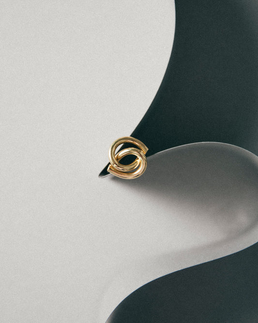 Meet Me in the Middle – Sculptural Brass Ring