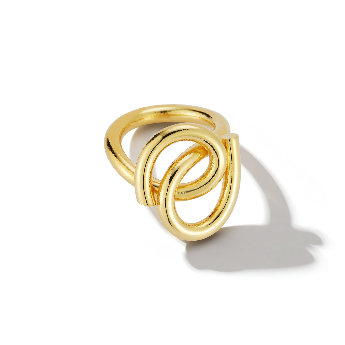 Meet Me in the Middle – Sculptural Brass Ring