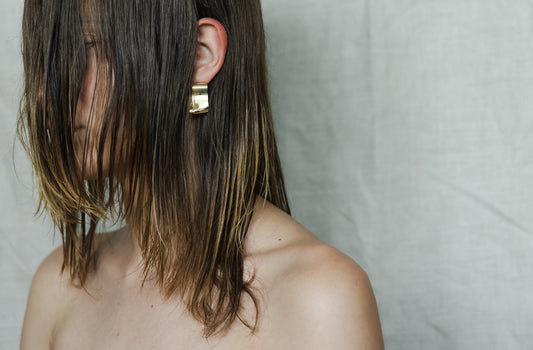 Armor Hoop Earrings – Bold, Handcrafted Brass Design