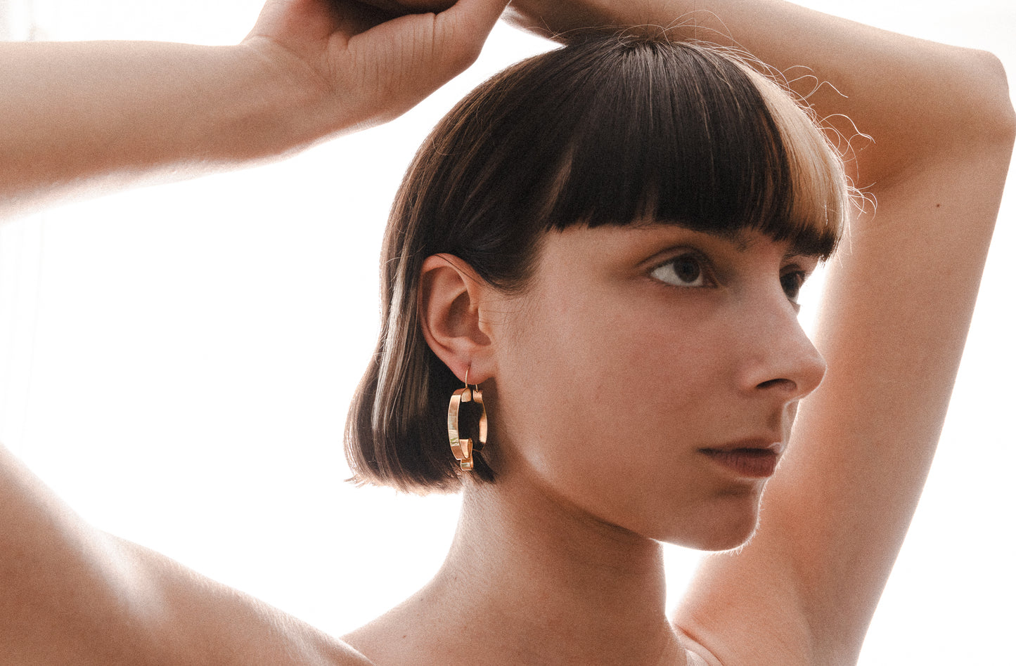 Beats Hoop Earrings – Hand-Formed Brass with Heartbeat-Inspired Design