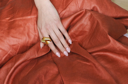 Bloom Ring – Sculptural Folded Brass Statement