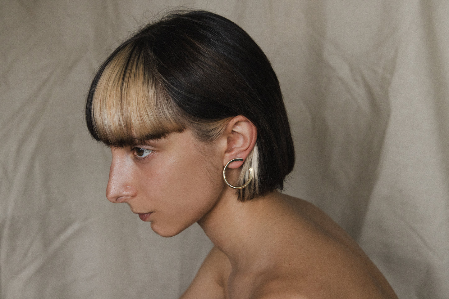 Christine Hoop – Handcrafted Bypass Hoop Earrings