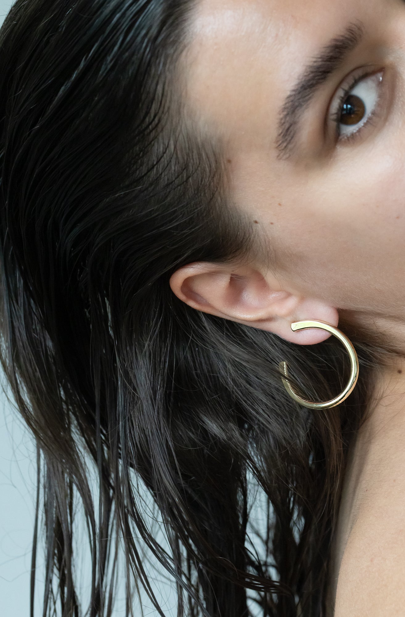 Christine Hoop – Handcrafted Bypass Hoop Earrings