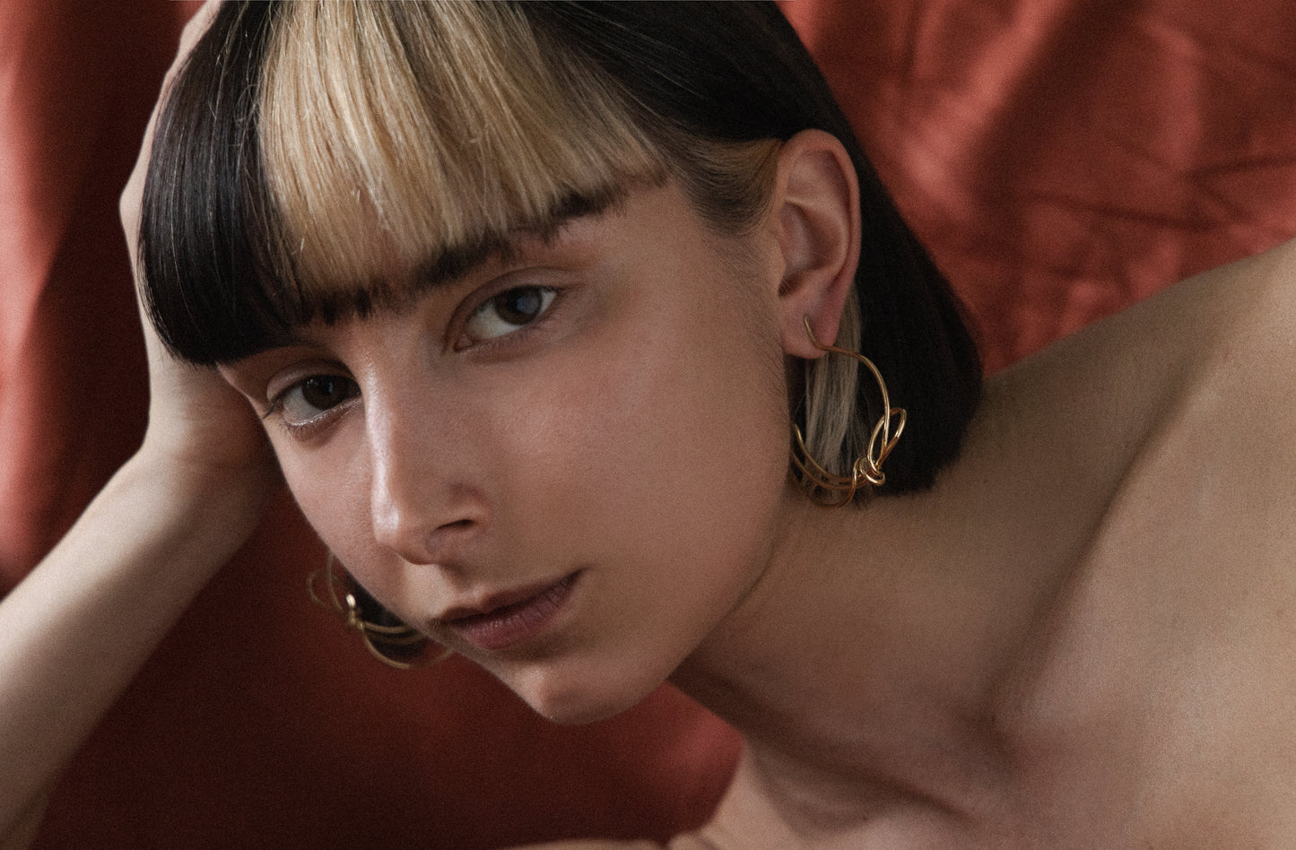 HoopLa Hoop Earrings – Coiled Brass with Hammered Detail