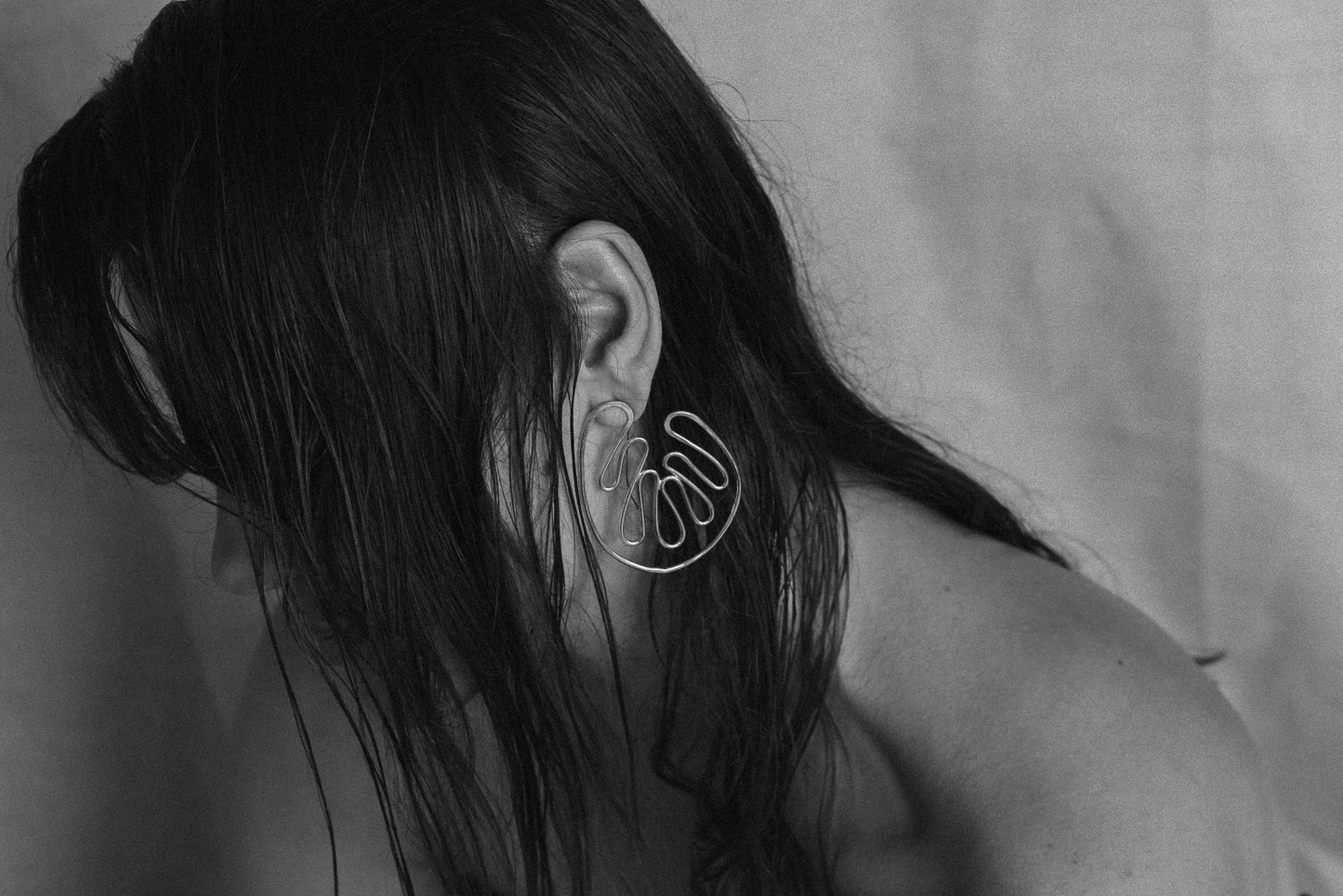 Psychedelic Earrings – Handcrafted Swirling Wire Design
