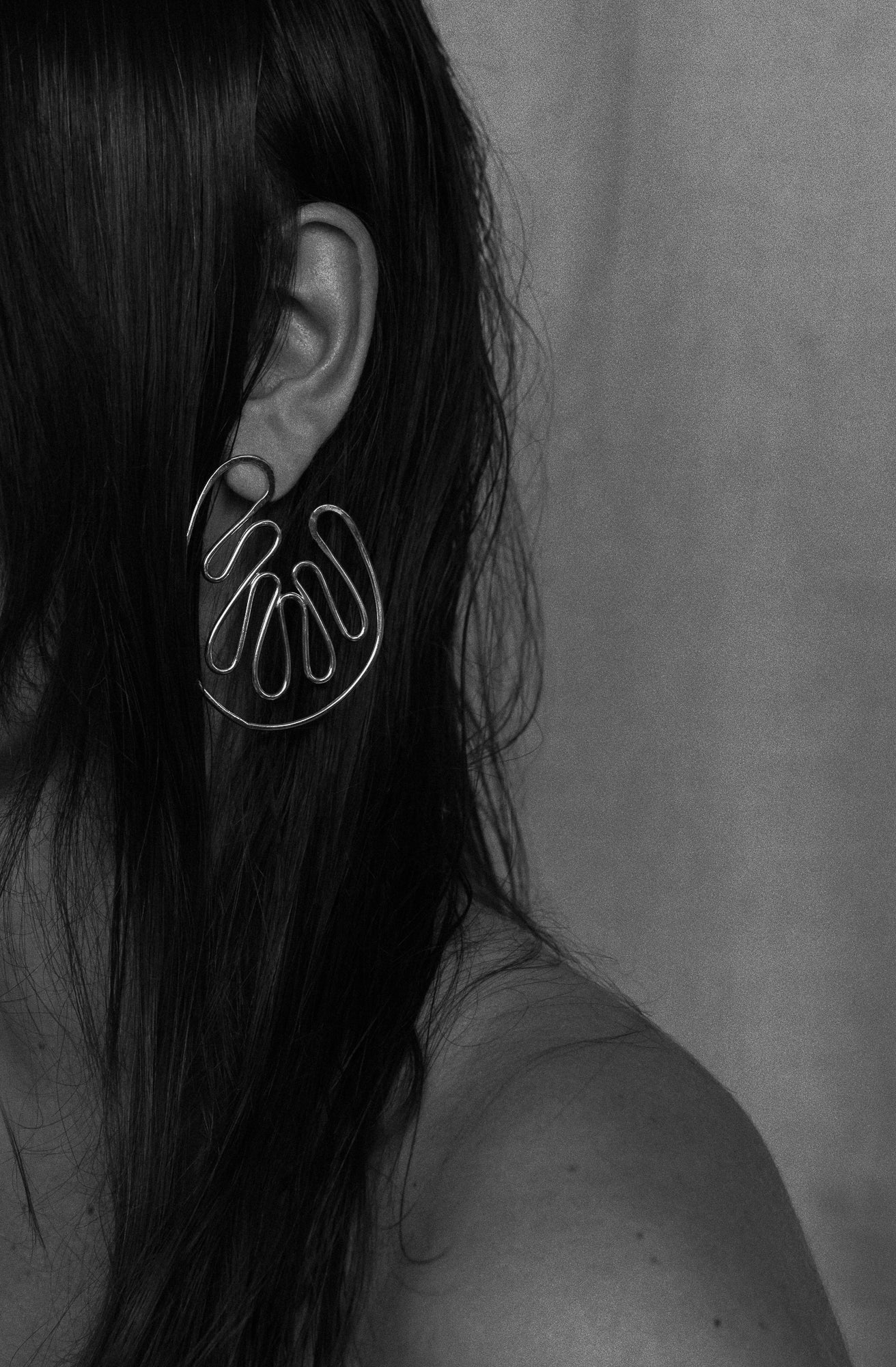 Psychedelic Earrings – Handcrafted Swirling Wire Design
