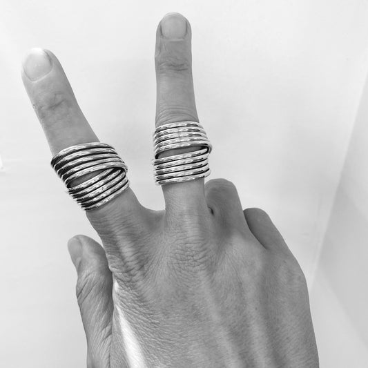 Continuum Ring – Hand-Forged Wire Coil Design