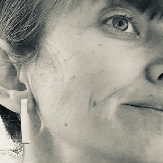 Bait Linear Post Earring – Minimalist Design with Seamless Flow