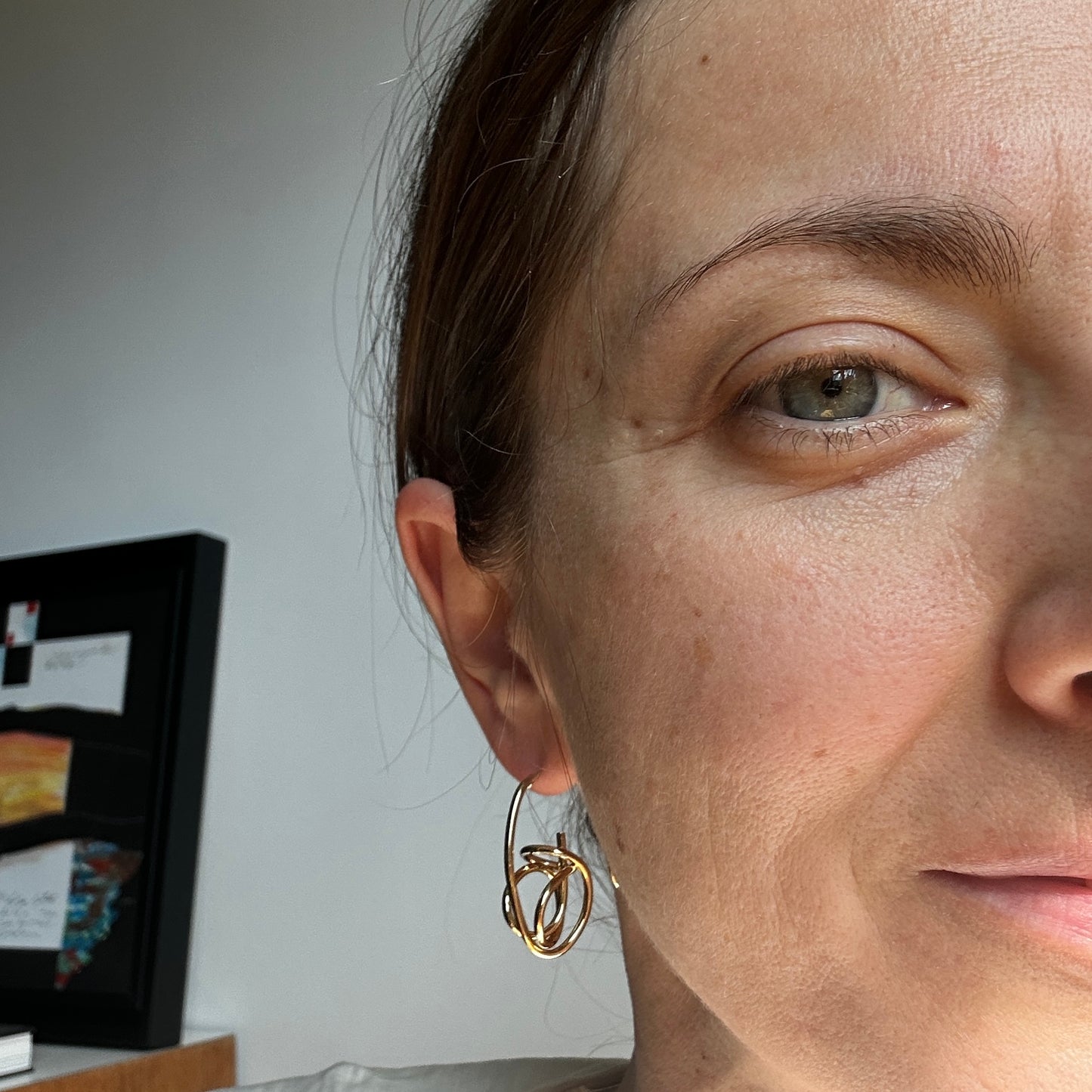 La Coquille Nautilus © Earrings – Coiled Brass Studs