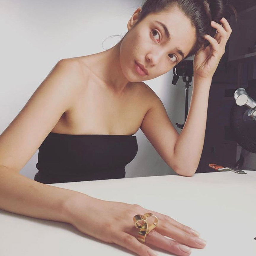Bloom Ring – Sculptural Folded Brass Statement