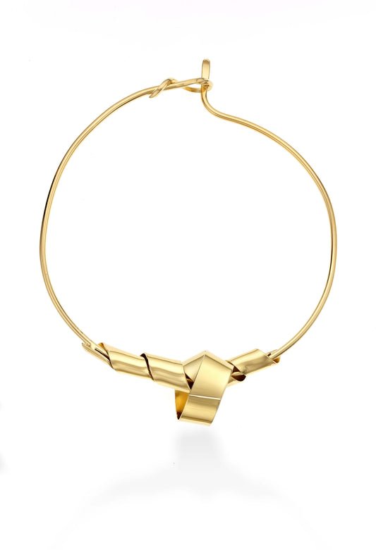 Tuxedo collar necklace emphasizes  the most sensual part of women's body- the collar bone. Tuxedo necklace is hand formed around a 3mm wire and it beautifully sits directly on the skin or on your crew neck or turtleneck.  ~ inside diameter is about 5.5"   Hand fabricated in brass sheet and wire and finished with 14k gold nickel free plating.