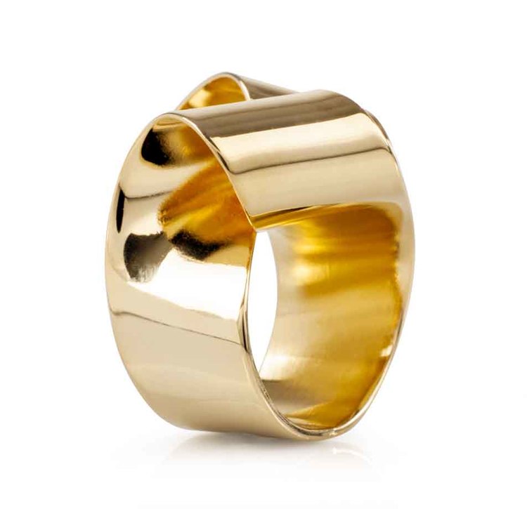 Bloom Ring – Sculptural Folded Brass Statement