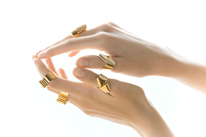 Bloom Ring – Sculptural Folded Brass Statement