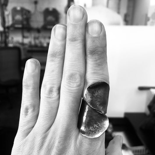 Come Together Patina Ring – Handcrafted Brass Statement