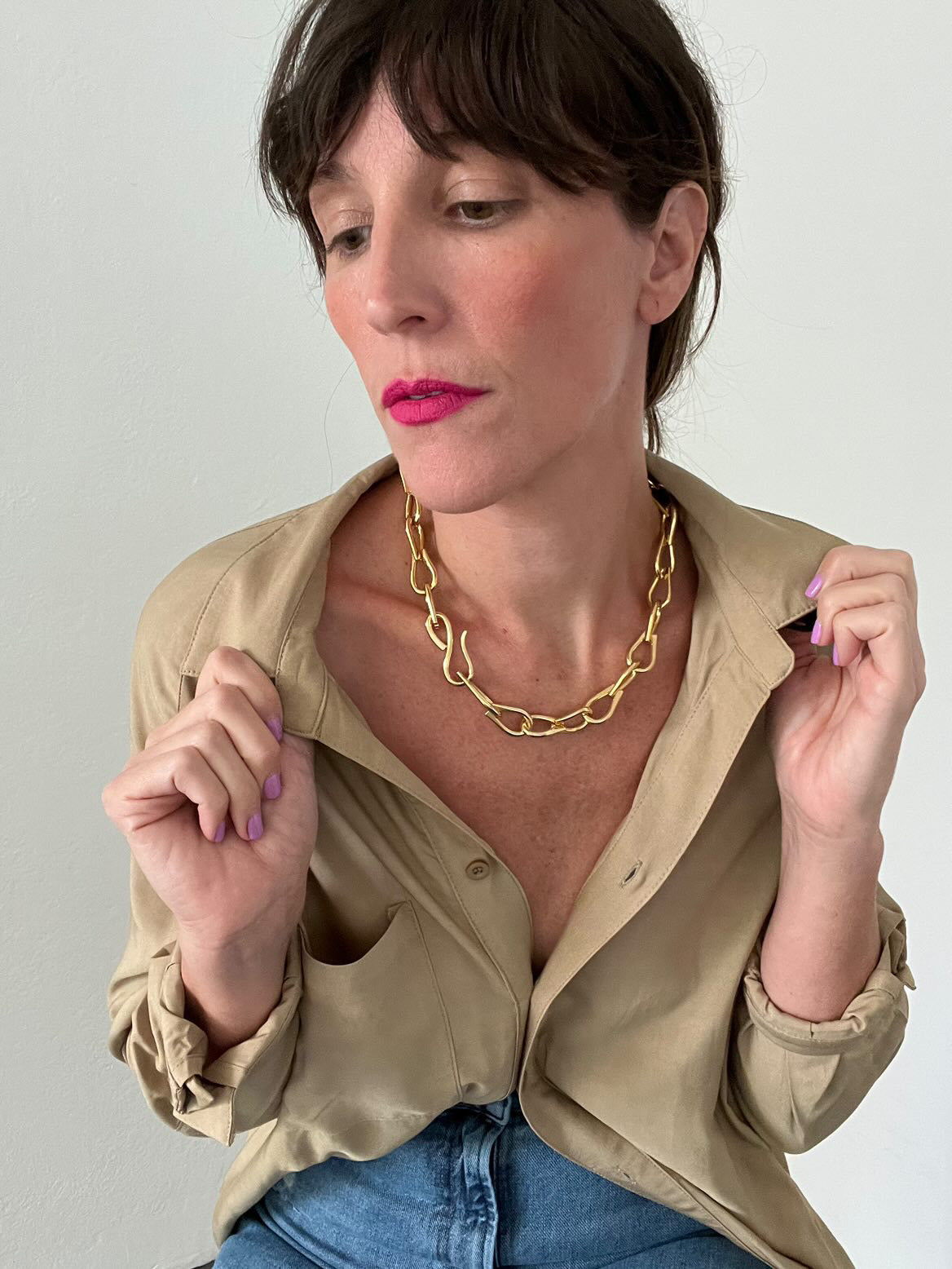 Connected Chain Necklace – Versatile Handcrafted Link Design