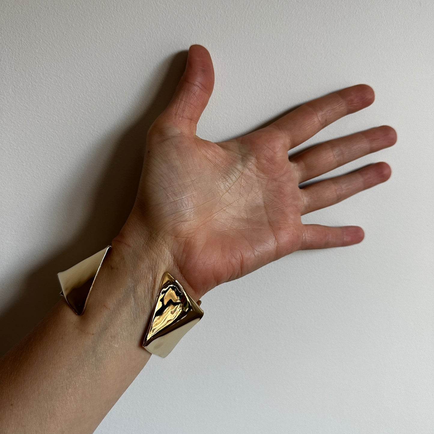 Envelope Cuff Bracelet – Folded Brass Statement Piece