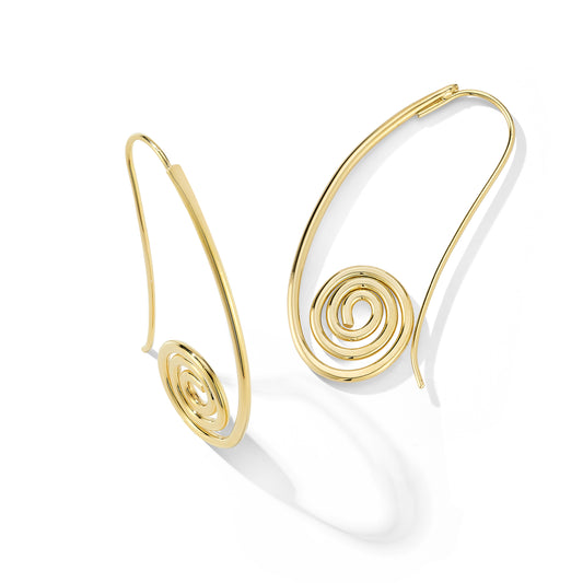 Koru Earrings – Brass Curl Inspired by Nature
