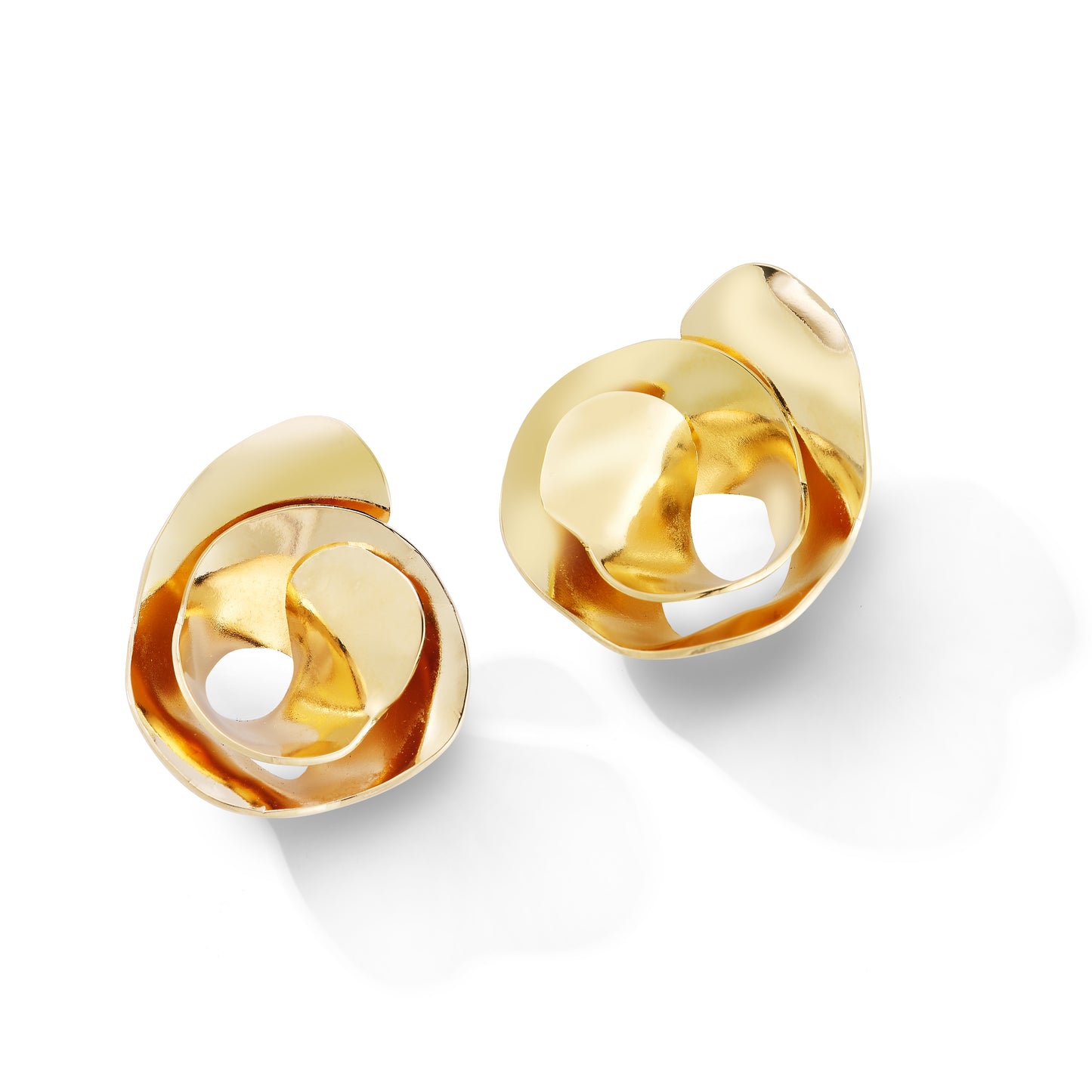 Byodoin- Flower shaped stud earring