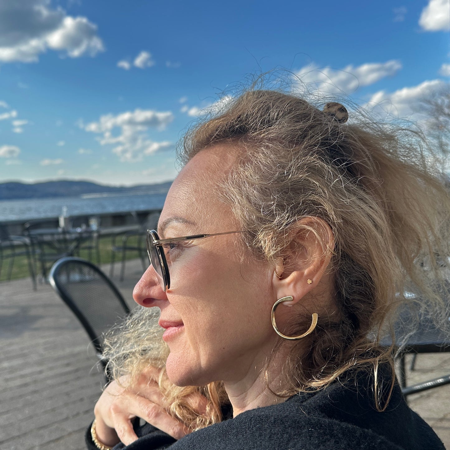 Christine Hoop – Handcrafted Bypass Hoop Earrings