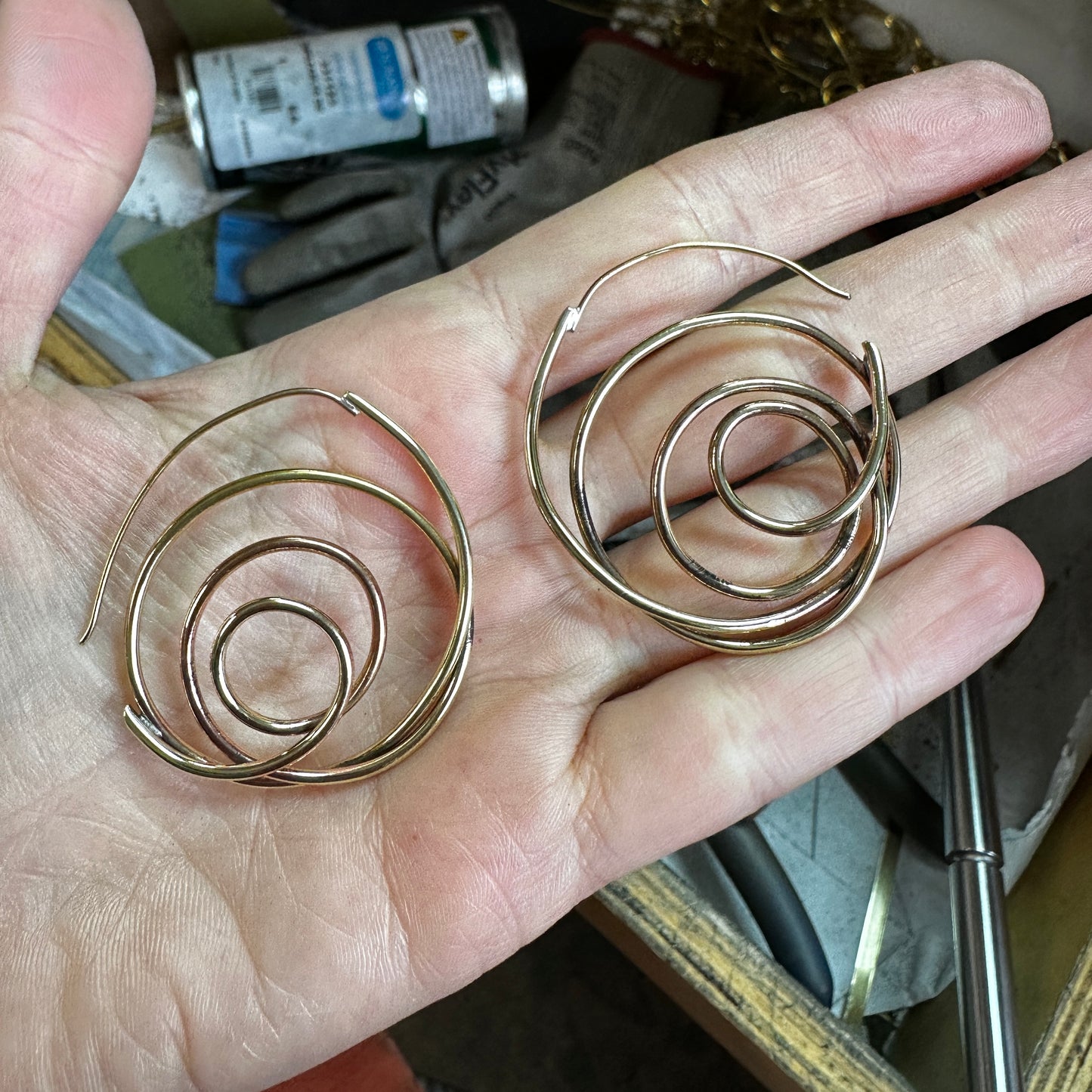 Whirlwind Earrings – Contemporary Wire Hoops