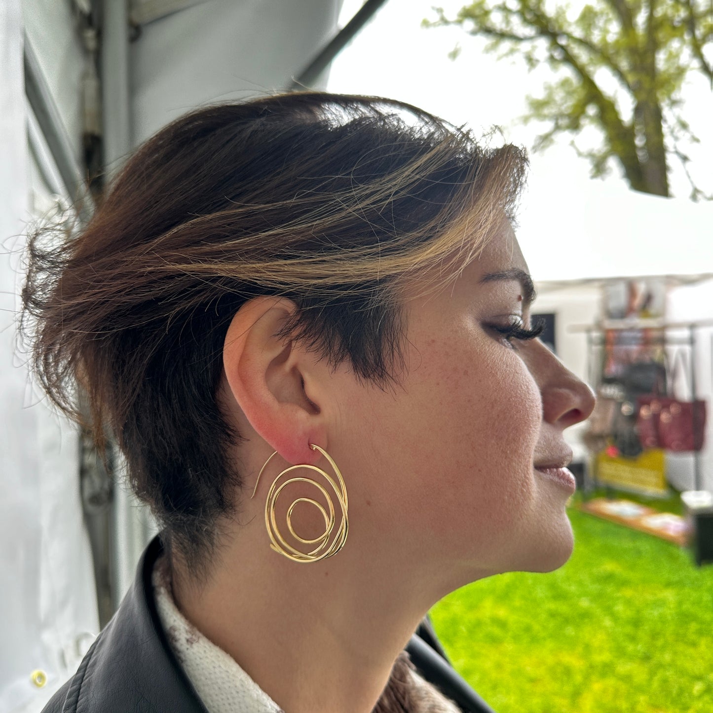 Whirlwind Earrings – Contemporary Wire Hoops