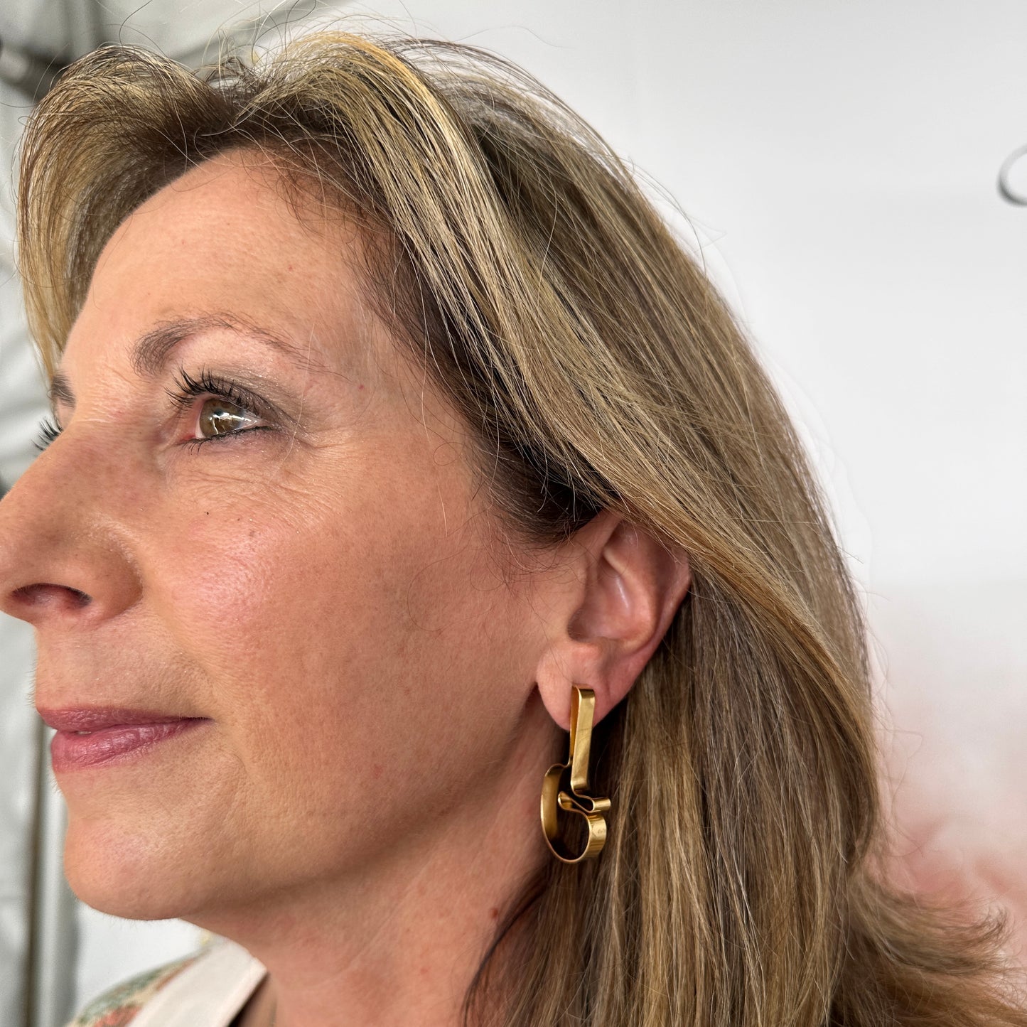 Sur-real Earring – Folded Brass Form