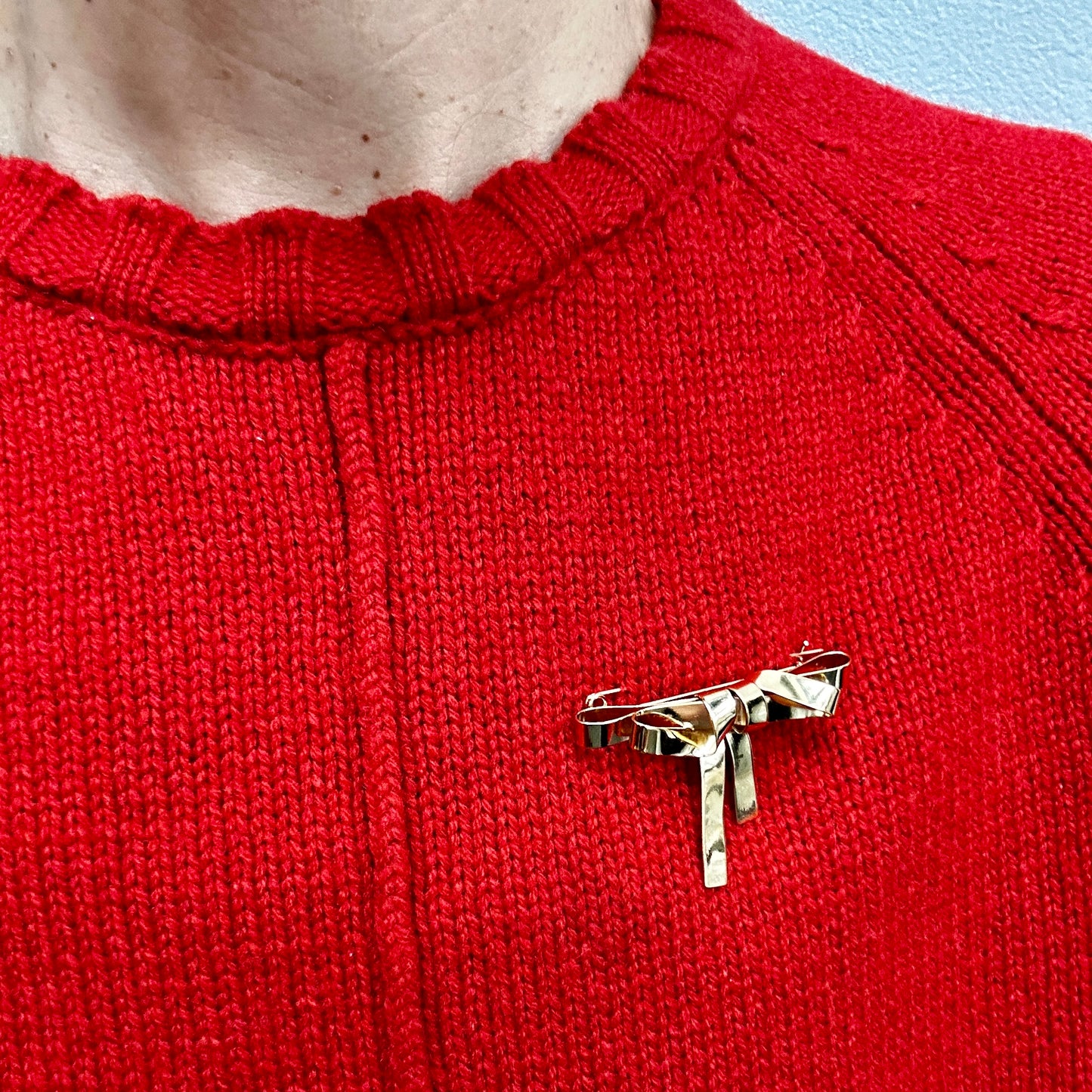 Wrap It Up Bow Pin – Folded Brass Ribbon Brooch