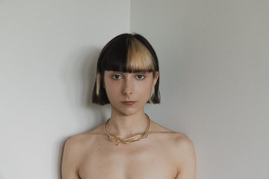 Lasso Necklace © – Asymmetrical Coiled Wire Design