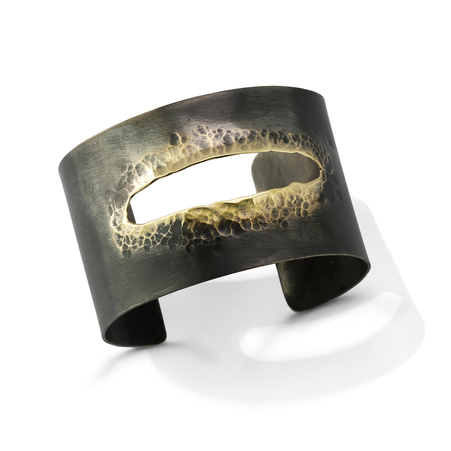 Abyss brass and patina cuff bracelet