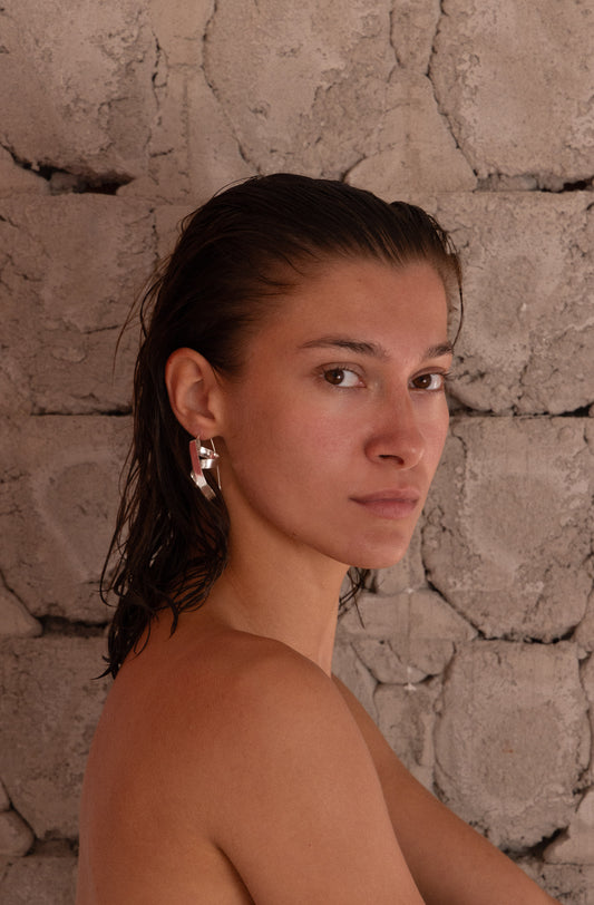 Rollercoaster Earrings – Dynamic Wrapped Sterling Silver Design