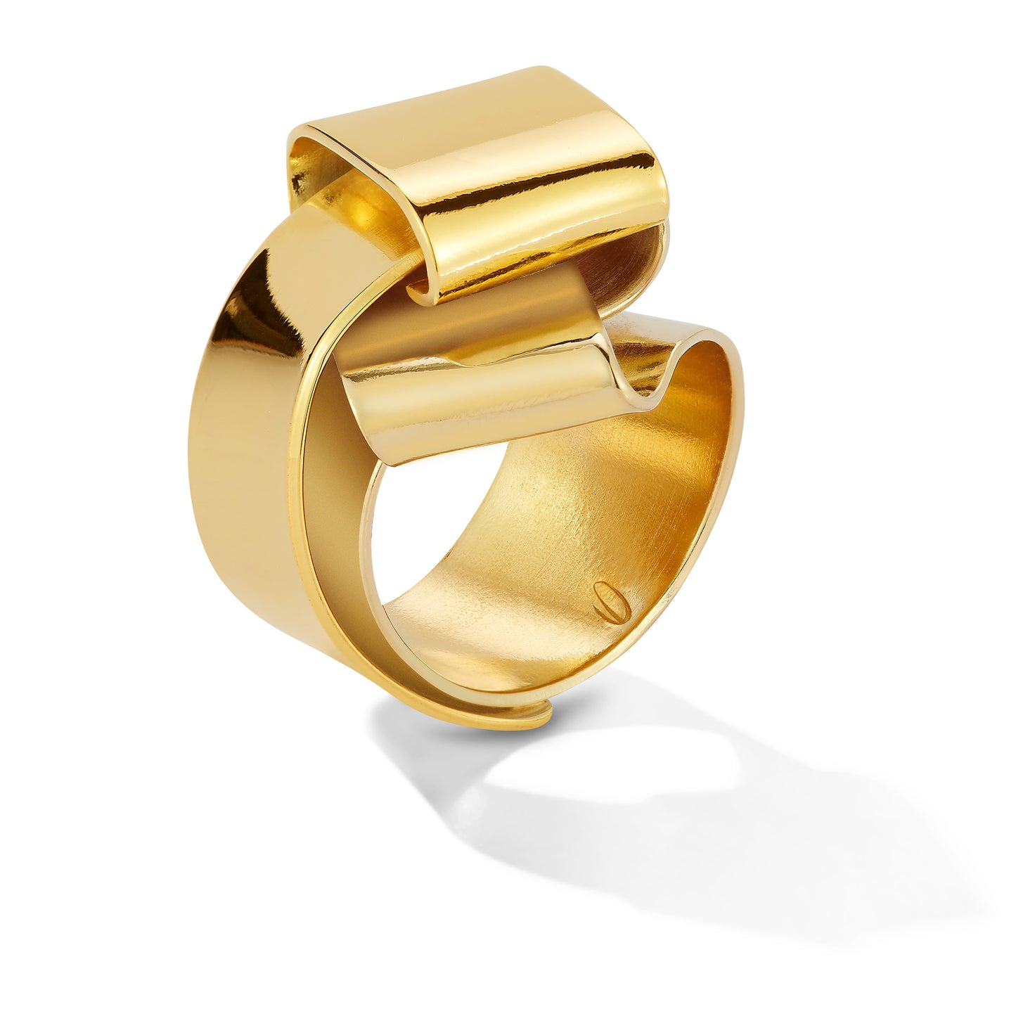 Stacked Ring- Sculptural Folded Alternative Cocktail Ring