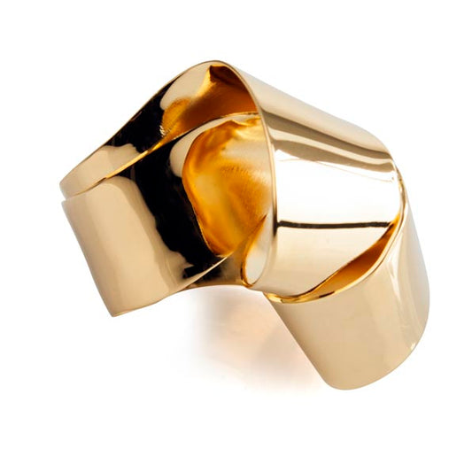 Tied Ring – Interlocked Brass Statement Piece