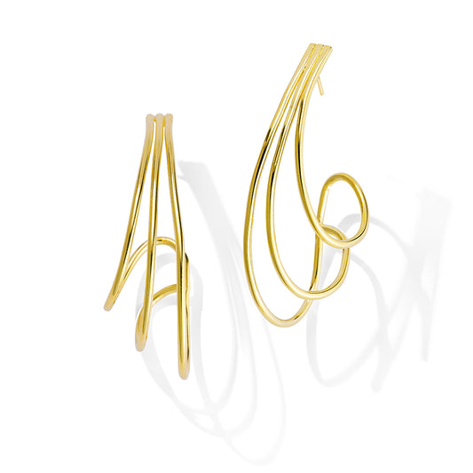Wings of Desire- Airy Wing-inspired Stud Earrings