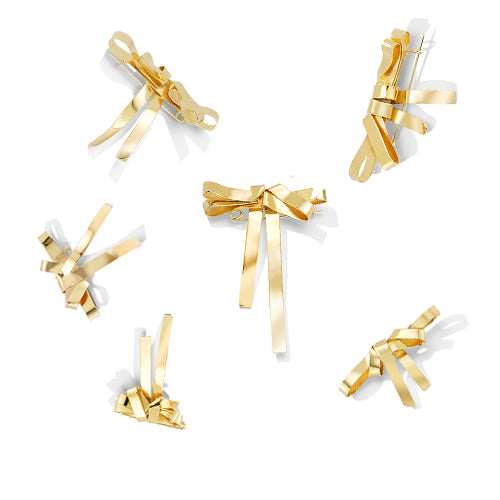 Wrap It Up Bow Pin – Folded Brass Ribbon Brooch