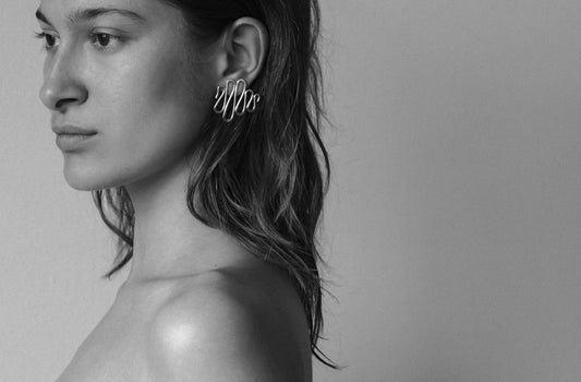 Goldsworthy Oversized Button Earrings – Inspired by Organic Forms