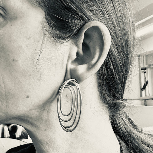 Melodrama Earrings – Oversized Oval Loop Design
