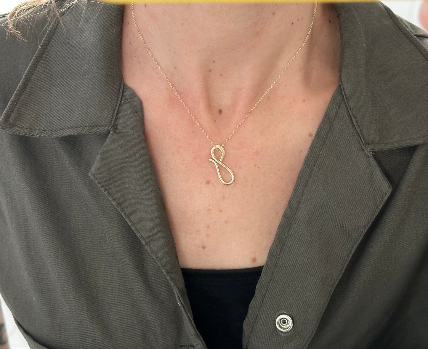 Shhhh Closure – Versatile 14k Gold Charm Necklace