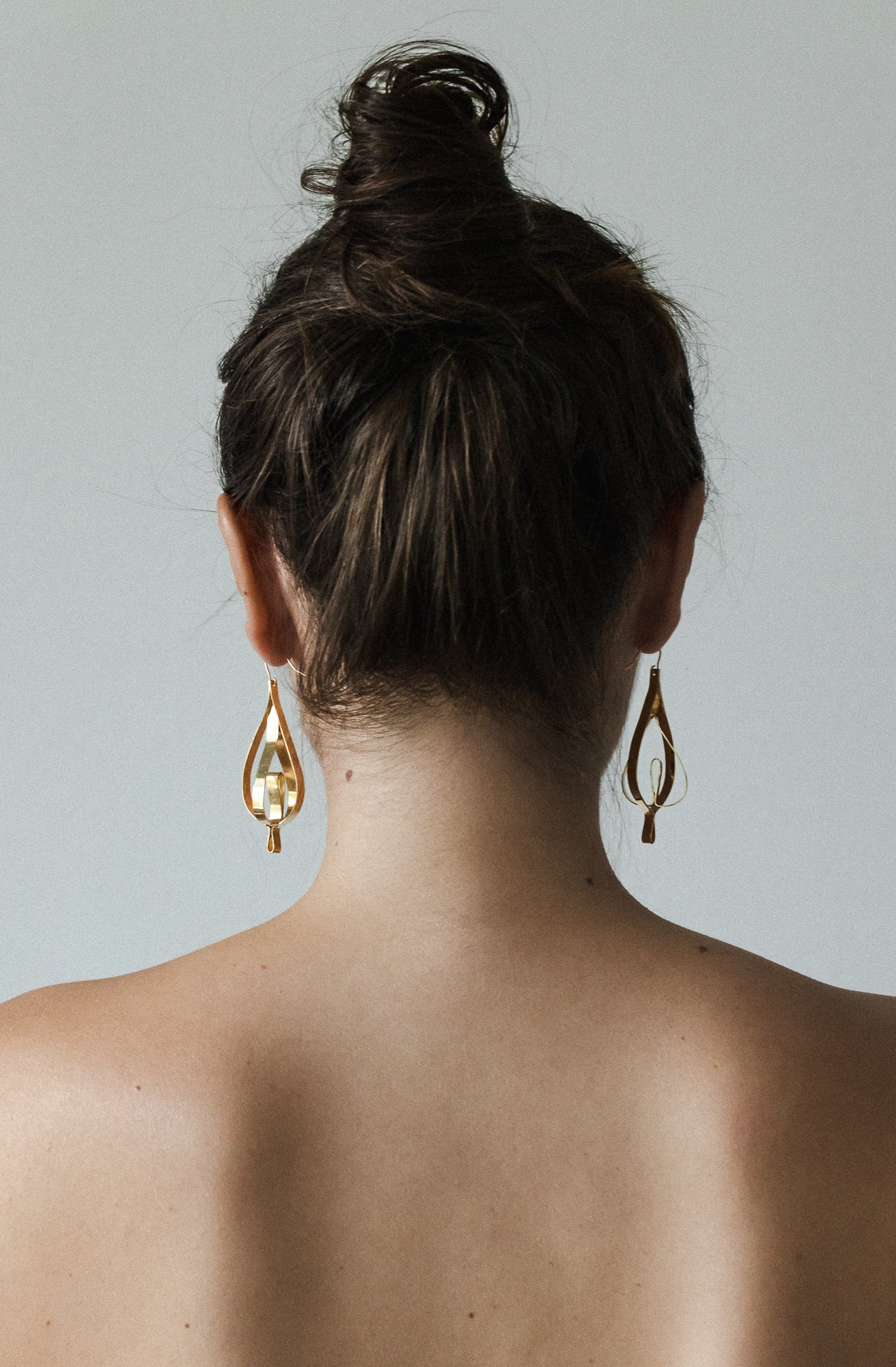 Light The Way Chandelier Earring – Sculptural Brass Statement Piece