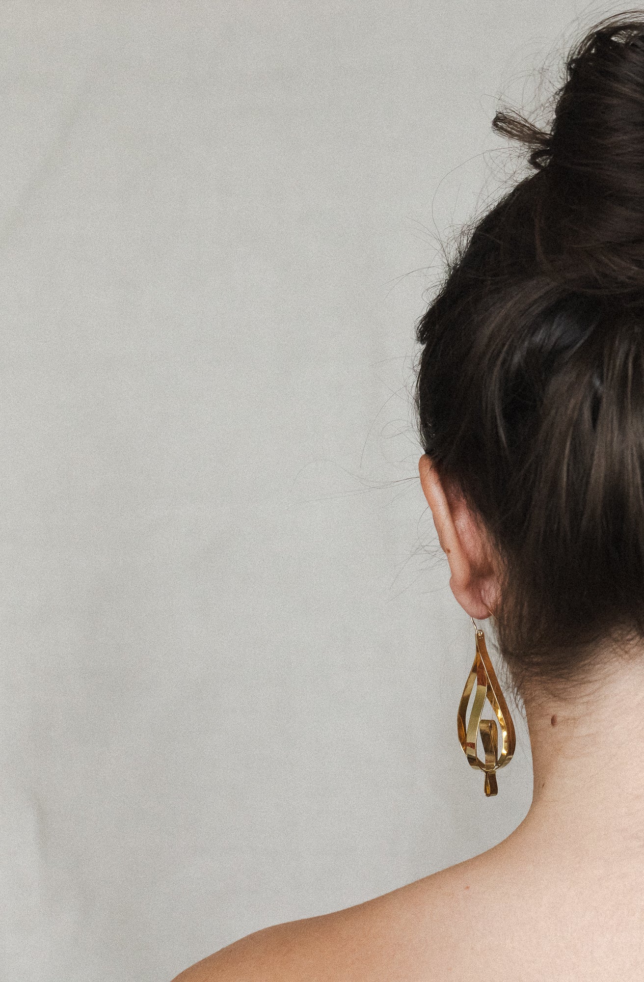 Light The Way Chandelier Earring – Sculptural Brass Statement Piece