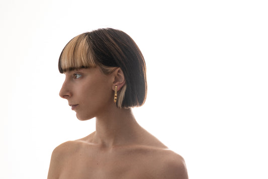 Sur-real Earring – Folded Brass Form