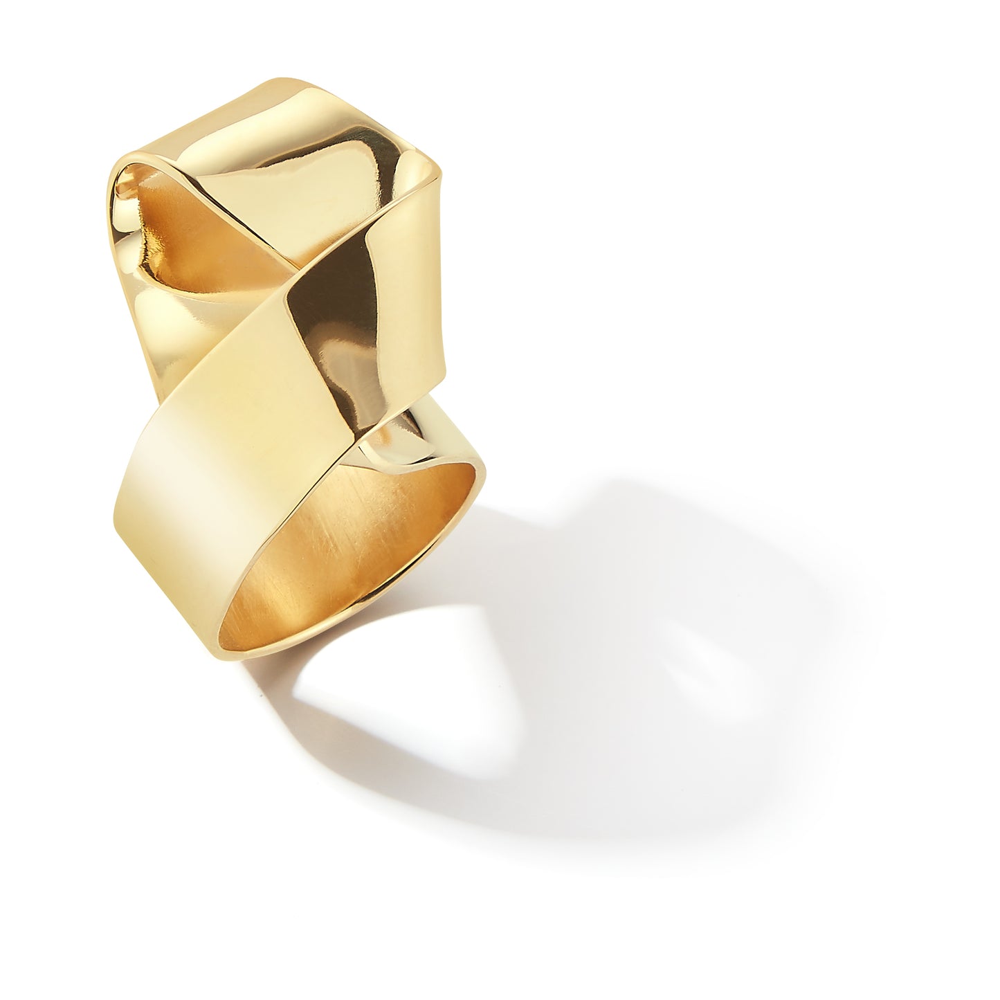 Four Ring – Folded Detail Brass Ring