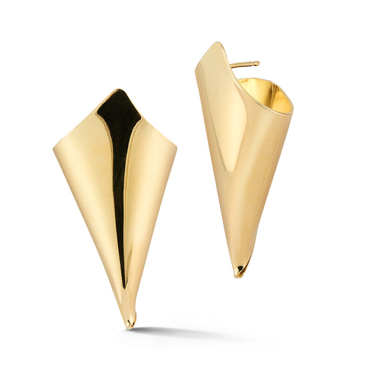 Funnel Post Earring – Architectural Design Inspired by Musical Instruments