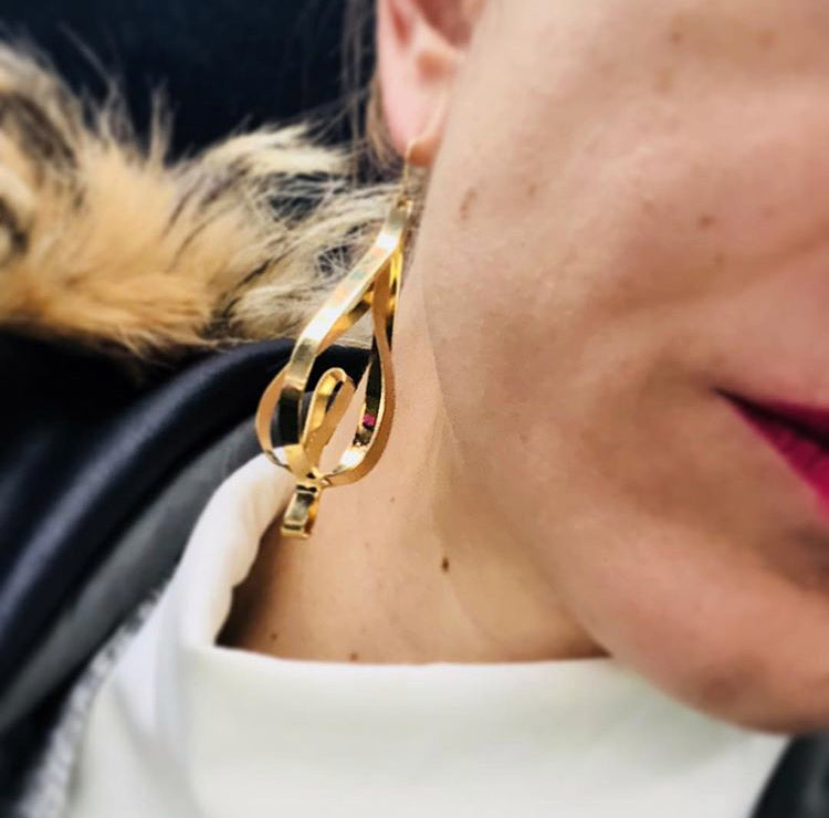 Light The Way Chandelier Earring – Sculptural Brass Statement Piece