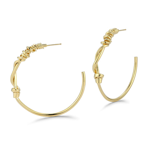Loose Ends Hoop – Textured Wire Hoop Earrings