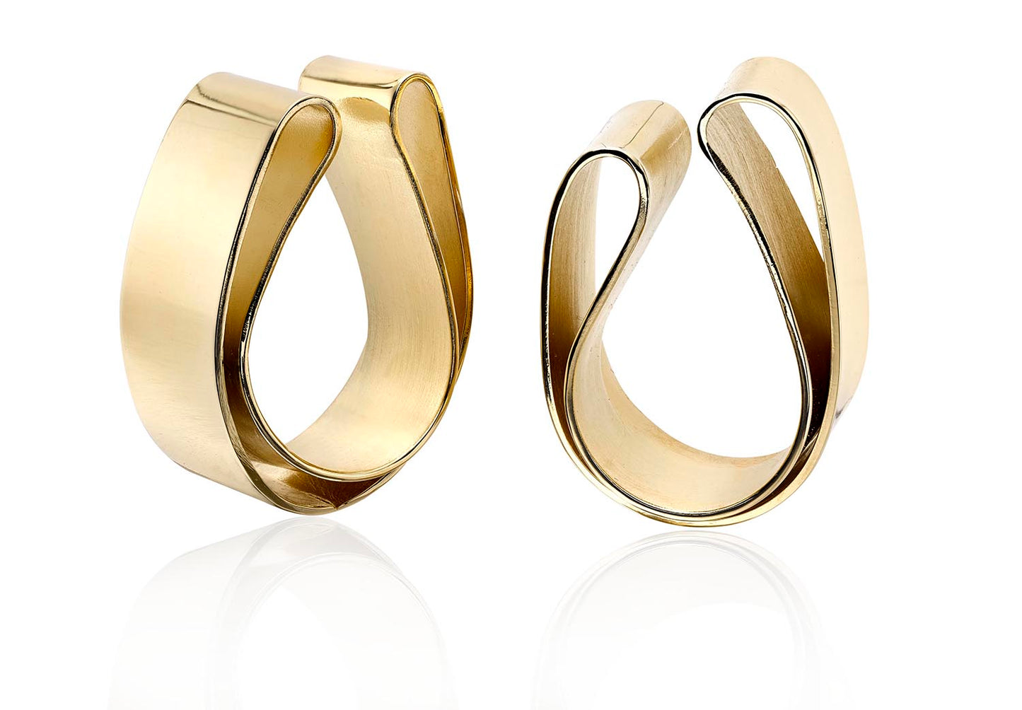 U Ring – Sculptural Brass Statement Piece