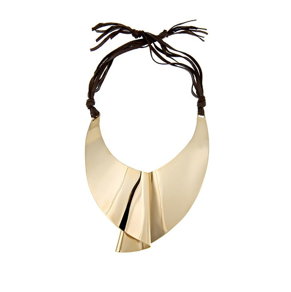 Mr. Finn (Moby Dick) © Necklace – Sculptural Brass Shield Statement